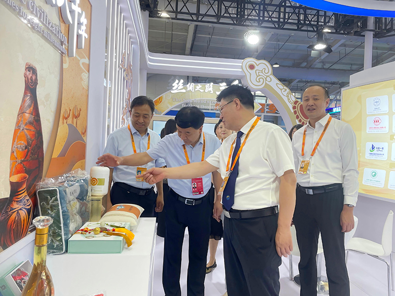 2025年9月10日由我公司設(shè)計(jì)搭建的甘肅展館，在中國(guó)國(guó)際服務(wù)貿(mào)易交易會(huì)精彩亮相